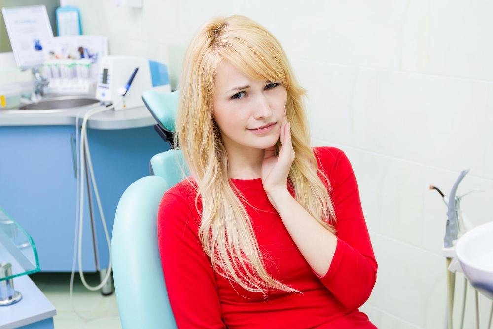 woman at appointment for root canal in saint paul